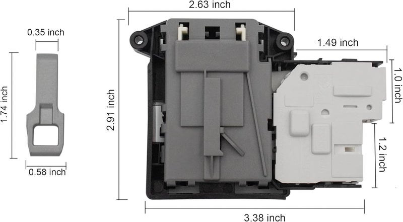 FYRIXY 𝟐𝟎𝟐𝟓 𝐔𝐩𝐠𝐫𝐚𝐝𝐞 EBF61315802 Washer Door Lock Switch Compatible with LG & Kenmore Front Load Washers – Replaces MFG63099101 – Durable Replacement Part - Image 4